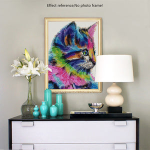 Big Colorful Cat Diamond Painting for your Wall