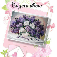 Load image into Gallery viewer, Graceful White and Purple Flowers