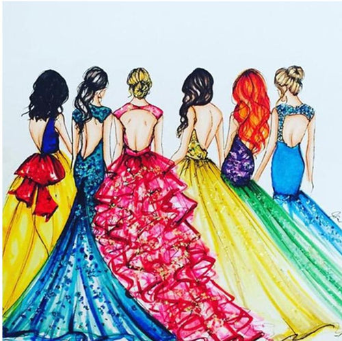 Princesses Colorful Dresses