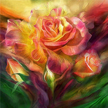 Load image into Gallery viewer, Colorful Butterflies on the Rose Diamond Painting