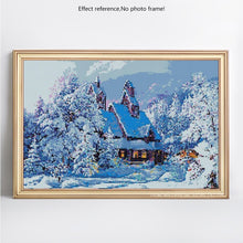 Load image into Gallery viewer, Beautiful Snowfall Painting - Diamond Art