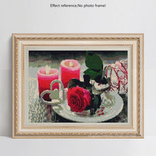 Load image into Gallery viewer, Romantic Red Rose &amp; Candles - DIY Diamond Paintin