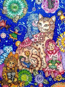 Colorful Artistic Cat Diamond Art Painting Kit