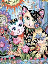 Load image into Gallery viewer, Colorful Artistic Cat Diamond Art Painting Kit