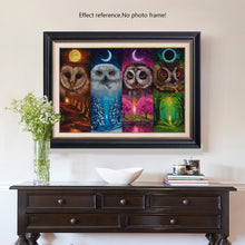 Load image into Gallery viewer, Colorful Night Owls Diamond Painting