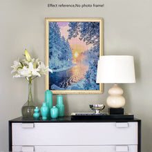 Load image into Gallery viewer, Beautiful Winter Sunset Diamond Painting Kit
