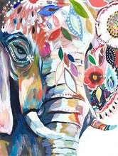 Load image into Gallery viewer, Colorful Artistic Elephant Diamond Paint kit