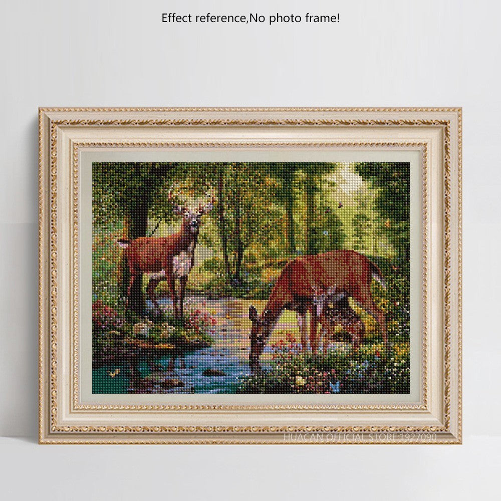 Diamond Painting Majestic Red Deer In The Forest – Diamonds Wizard