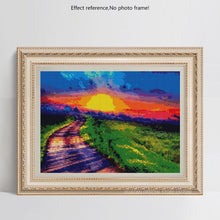 Load image into Gallery viewer, Green Highway &amp; Sunset Diamond Painting