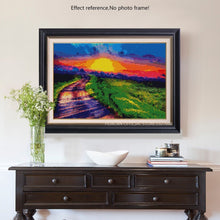 Load image into Gallery viewer, Green Highway &amp; Sunset Diamond Painting