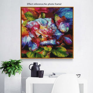 Colorful Butterflies on the Rose Diamond Painting