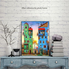 Load image into Gallery viewer, Amazing Blue &amp; Green Building Diamonds Painting