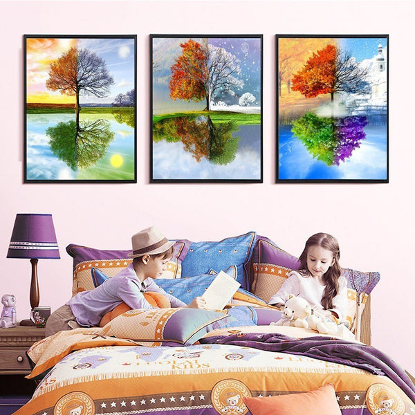 Diamond Painting 4 Seasons Tree – Diamonds Wizard