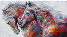 Load image into Gallery viewer, colorful horses diamond painting
