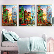 Load image into Gallery viewer, Amazing Blue &amp; Green Building Diamonds Painting