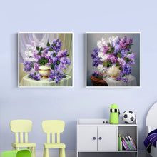 Load image into Gallery viewer, Lavender Flowers in a Vase Diamond Painting Kit