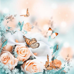 Butterflies on Beautiful Roses