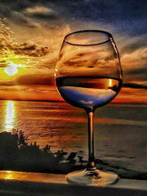 Load image into Gallery viewer, Beautiful Sunsets &amp; Glass Bottle Painting with Diamonds
