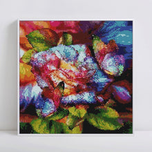 Load image into Gallery viewer, Colorful Butterflies on the Rose Diamond Painting