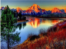 Load image into Gallery viewer, Beautiful View of Lake &amp; Mountains Painting by Diamonds Kit