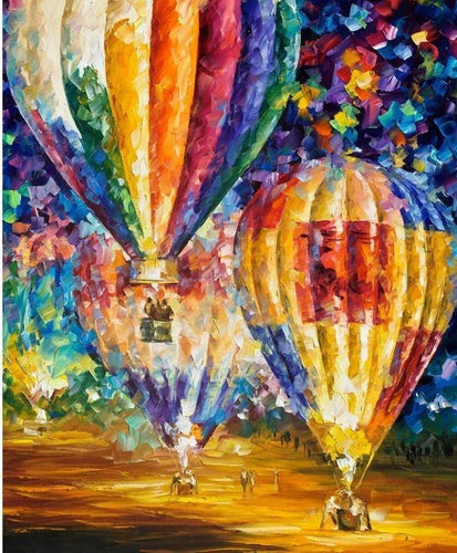 Very Beautiful Colorful Balloons Paint with Diamonds