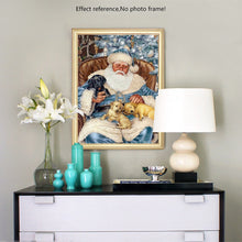 Load image into Gallery viewer, Santa with Cute Puppies Diamond Painting