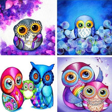 Load image into Gallery viewer, Colorful Cartoon Owl Painting