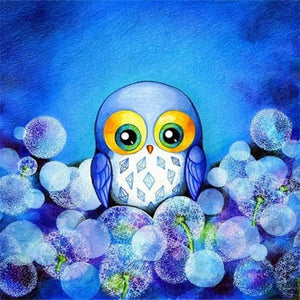 Colorful Cartoon Owl Painting