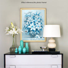 Load image into Gallery viewer, Graceful White &amp; Blue Flowers Painting Kit