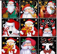 Load image into Gallery viewer, Christmas Gift Card Paintings with Round Diamonds kit