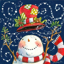 Load image into Gallery viewer, Christmas Gift Card Paintings with Round Diamonds