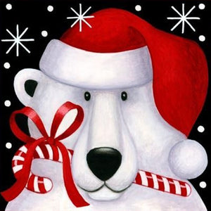 Christmas Gift Card Paintings with Round Diamonds