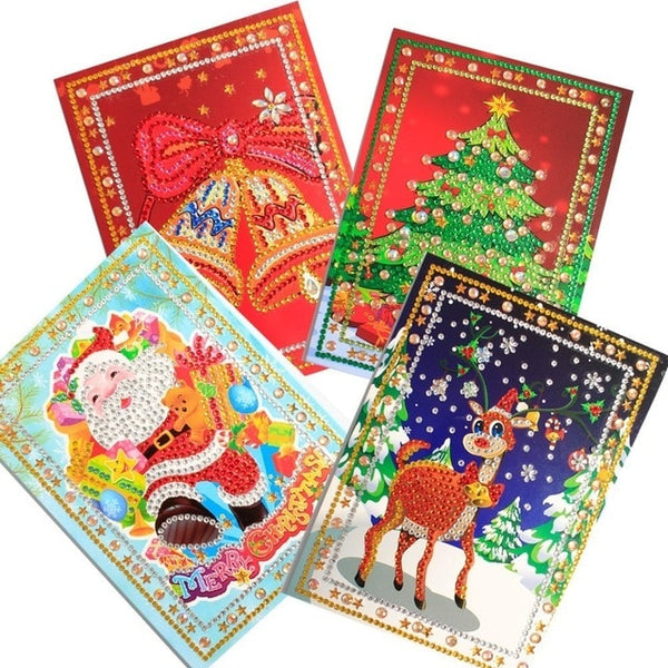 Christmas Greeting Cards Special Shaped Drill Diamond Painting – Jules'  Diamond Art