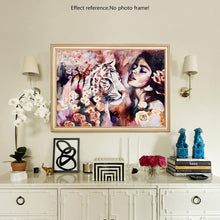 Load image into Gallery viewer, Incredible Tiger &amp; the Beautiful Lady Diamond Art