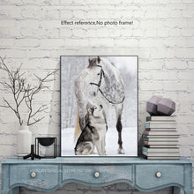 Load image into Gallery viewer, Big Horse &amp; Dog in Winter