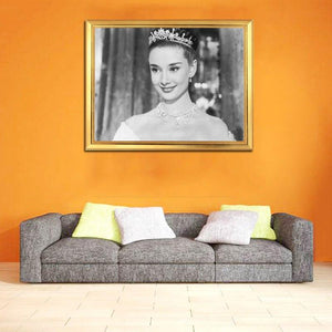 Audrey Hepburn Portrait in Crown