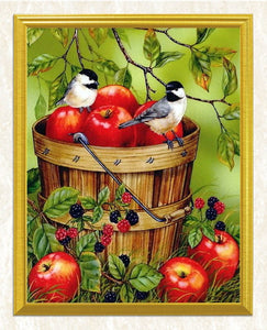 Sparrows  & Apple Bucket Painting Kit