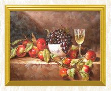 Load image into Gallery viewer, Wine Glass &amp; Fruits Diamond Art Kit