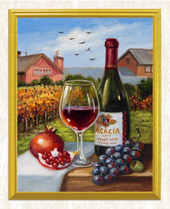 Fruits & Wine - Still Life Painting