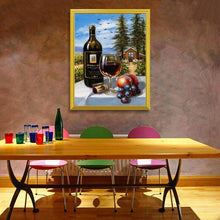 Load image into Gallery viewer, Wine Bottle &amp; Fruits Diamond Painting