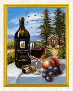 Wine Bottle & Fruits Diamond Painting