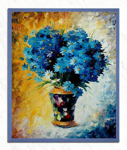 Blue Flowers Diamond Painting