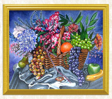 Load image into Gallery viewer, Fruits &amp; Flowers Basket - DIY Diamond Art Kit