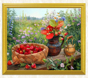 Strawberries & Flower Pott Painting Kit