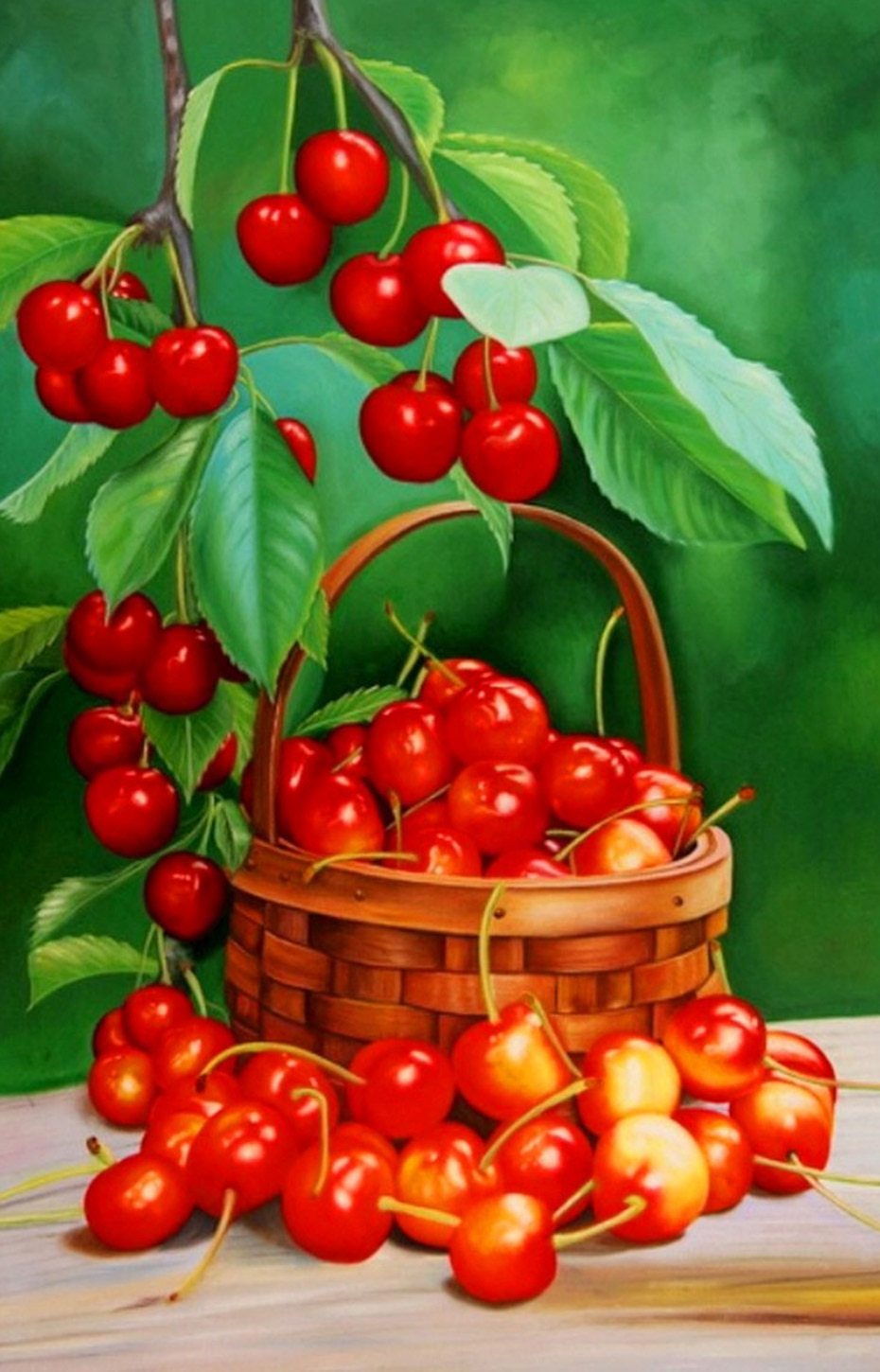 basket of cherries Painting Kit
