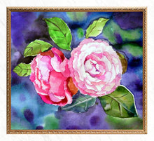 Load image into Gallery viewer, Camellia Flowers Diamond Art