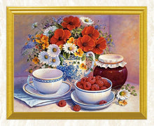 Load image into Gallery viewer, Berries &amp;  Flowers Still Life Painting