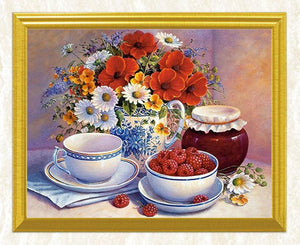 Berries &  Flowers Still Life Painting