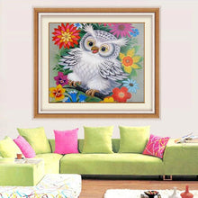 Load image into Gallery viewer, Happy Owl Sitting in Flowers