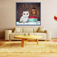 Load image into Gallery viewer, Christmas Gift &amp; White Owl in Snow